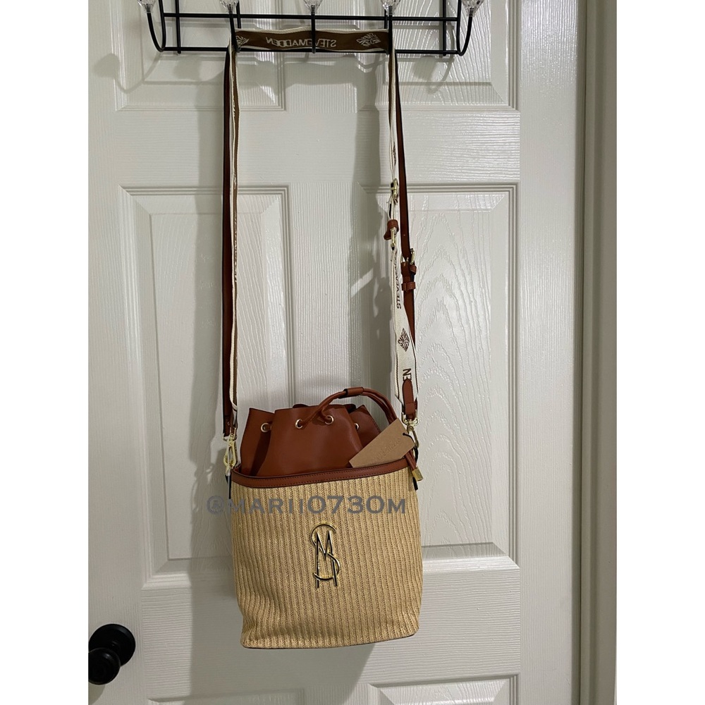 Steve Madden purse cog/multi bmayor crossbody DT618165 double straps removable - Picture 4 of 6